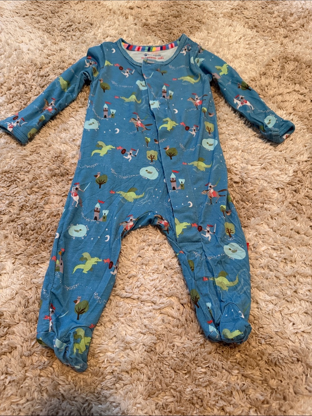Magnetic Me Blue Dragon & Castle Footed One-Piece
